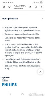 Dětská lampička Mickey Mouse - 3