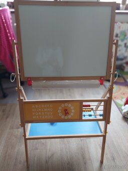 Dětská dřevěná magnetická tabule top stav - 3