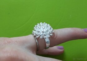 Dámský stříbrný prsten prstýnek 925 / coronavirus - 3