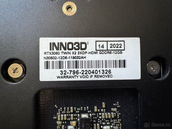Inno3D rtx 3060, 12gb Twin x2 - 3