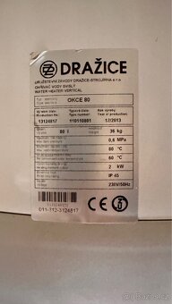 Elektrický ohřívač vody Dražice 80l - 3