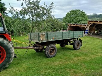 Vlek za traktor, vlečka, traktorový přívěs, valník 7t - 3