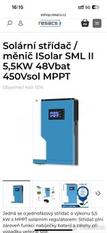 Solární střídač měnič EASUN ISolar SML III 5,5KW 48V MPPT - 3