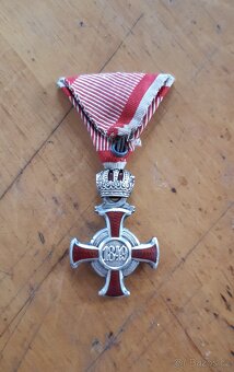 Stříbrný záslužný kříž FJI (č.1),Rakousko Uhersko - 3