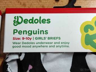 3x dívčí kalhotky DEDOLES 9-10 let SNOW OWLS, PENGUINS - 3