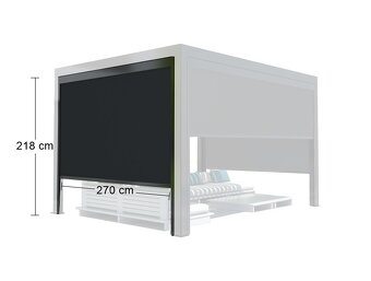 Elektricka zatemňovací roleta na pergolu Lotan sirky 300 cm - 3
