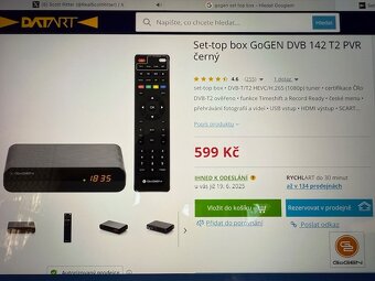 Prodam Set-top box GoGEN DVB 142 T2 PVR černý - 3