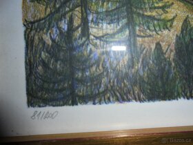 Jan Hrnčárek-litografie 81/200, malíř z Valašska (1918-2009) - 3