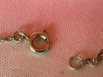 náhrdelník Český granát -pozlatene - 3