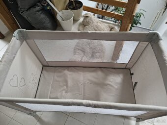Cestovní dětská postýlka-šedá - 3