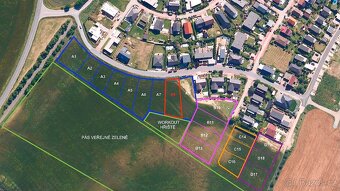 Stavební pozemek se sítěmi A8-Hrušovany u Brna- 1062 m2 - 3