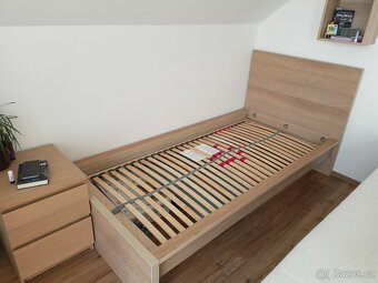 Postel IKEA Malm +rošt+matrace+noční stolek - 3