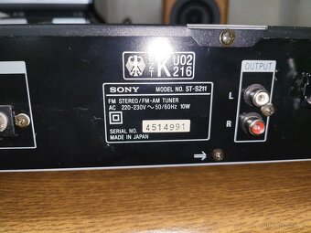 Prodám tuner Sony- ST-S 211, super hrající, ladí na kus drát - 3