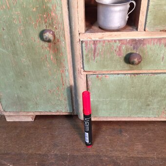 starožitná kredenc pro děti panenky kuchyňka nádobí 1920 - 3