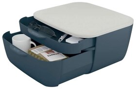 Šedý zásuvkový box Leitz Cosy kancelář organizer stůl - 3