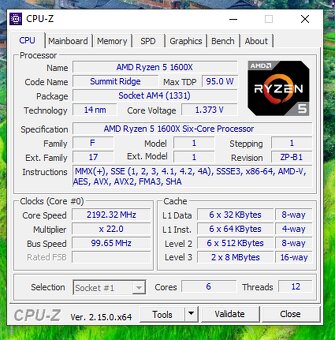 Procesor AM4 AMD Ryzen 5 1600X YD1600XBCM6IAE - 3