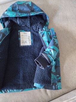 Pogumovaná zateplená podzimní bunda M&S vel. 98 - 3