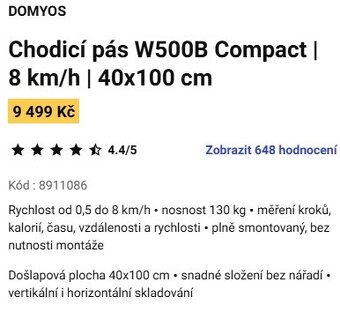 Chodící pás Decathlon W500B - 3