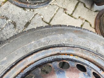 Plechovka 5x115 r16 střed 67 pneu zimní good ride 205/55 r16 - 3