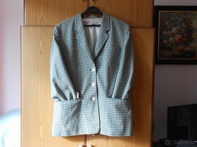 SAKO dámské elegantní zeleno-bíle s podšívkou.. - 3