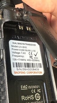 Baofeng UV-8HX, 8W, větší baterie - 3