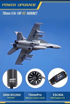RC Letadlo JET FMS 70mm EDF F/A-18F V2 Super Hornet - 3