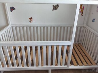 Dětská netradiční postel ve výborném stavu - bílá - 3