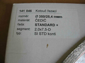 Diamantový řezací kot. Huddy diamonds, pr. 350 x 25,4 mm - 3