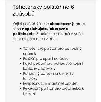 Těhotenský a kojící polštář Milkie - 3