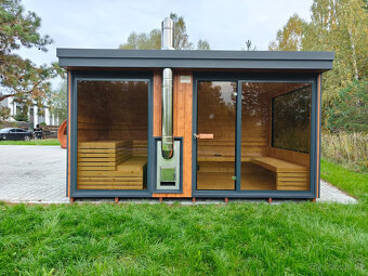 Finská venkovní sauna-Saunový domek s odpočívárnou - 3