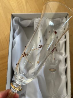 Dvě sklenice zdobené granáty - Granát Turnov - 3