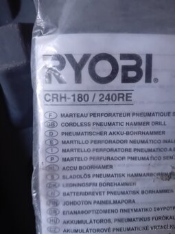 Aku pneumatické vrtací kladivo RYOBI CRH-180/240RE - 3