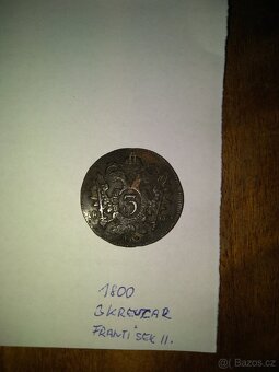 Stará mince 3 krejcar 1800 františek II - 3