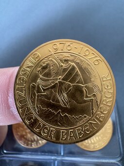 Zlatá mince 1000 rakouských šilinků-Babenberg - 5 kusů - 3