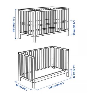Dětská postýlka Ikea GULLIVER 3v1 - 3