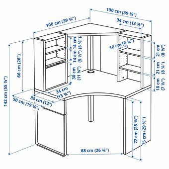Psací stůl rohový IKEA - 3