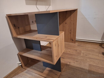 Psací stůl, dub artisan/grafit - 3