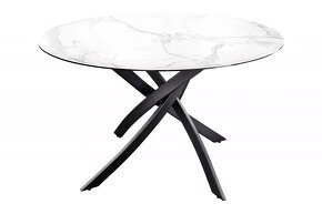 Mramorovaný kulatý jídelní stůl 120Cm - 3