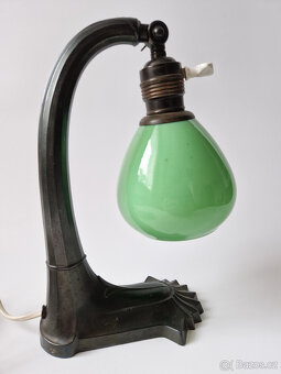 Starožitná zdobená secesní stolní lampička lampa - 3