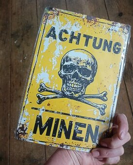 Achtung MINEN, Wehrmacht cedule-repro - 3