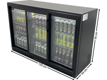 Podbarová lednice 1350 x 540 x 900 mm - s posuvnými dveřmi - 3
