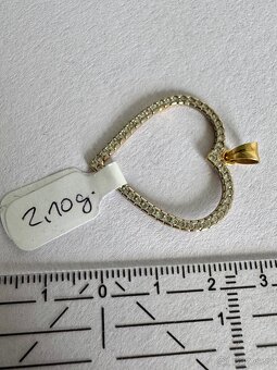 Zlatý přívěšek - Srdce 14K, 2,10 g - 3
