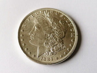 Stříbro 1 Morgan Dolar 1884 Spojené státy americké USA Ag - 3