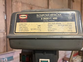 Prodám sl. vrtačku PROMA E 2020 F / 400 - 3