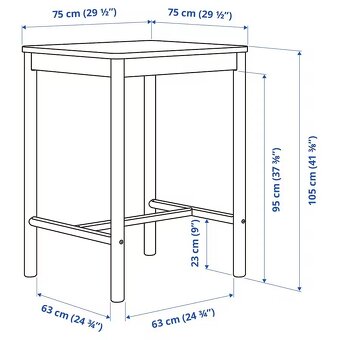 Barový stolek s židlí vhodný do moderního interiéru - 3