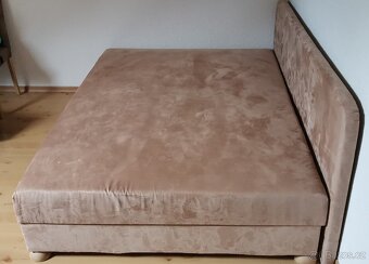 Lamelová kvalitní postel 140x200 v super potahu - 3