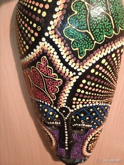 Dřevěná dekorace maska - 3