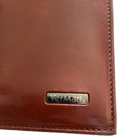 Kožená pánská peněženka hnědá VerMari s krabičkou - 3