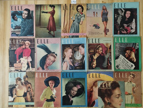 32x starý časopis ELLE 1946 1947 Francie X150 - 3