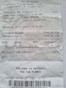 Bezdrátová Sluchátka JBL Tune Beam Black - 3